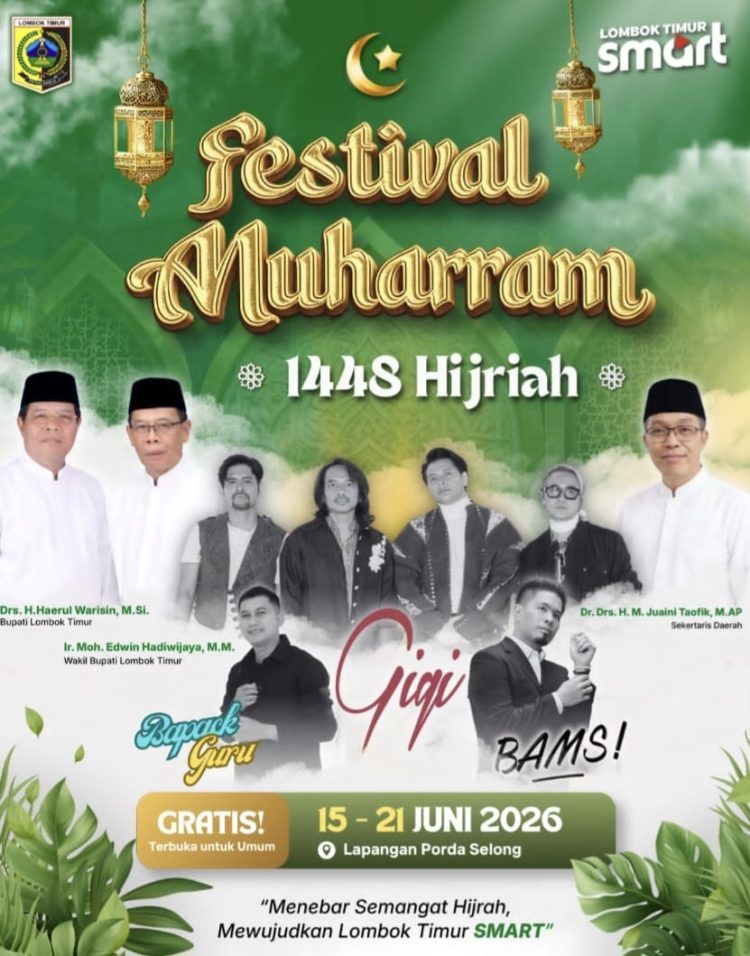 Puncak Festival Muharram, Warga Lotim akan Dihibur Band Gigi