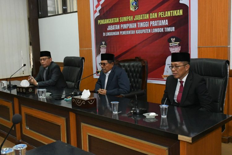 Bupati, Wakil Bupati dan Sekda Lotim Kompak Bersama Hadiri Pelantikan