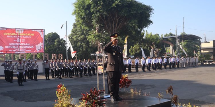 Upacara HUT ke-81 RI di Polres Lombok Timur Berlangsung Khidmat