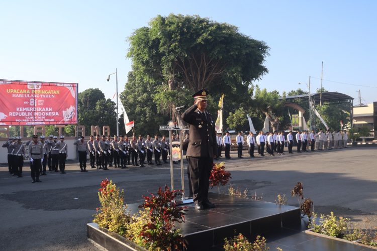 Upacara HUT ke-81 RI di Polres Lombok Timur Berlangsung Khidmat