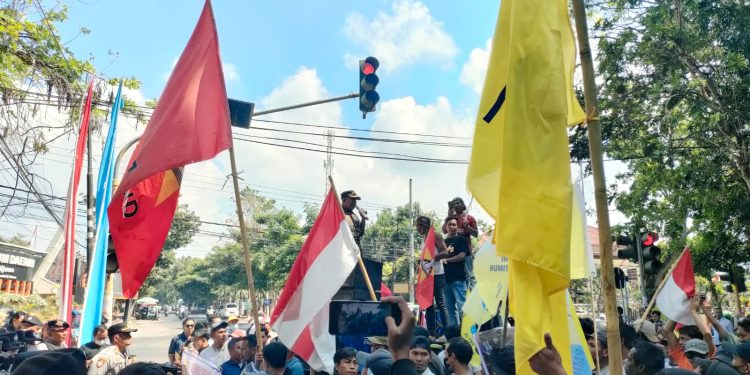 Camat dan Kades Demo Bupati Lotim, Soal Jalan Rusak