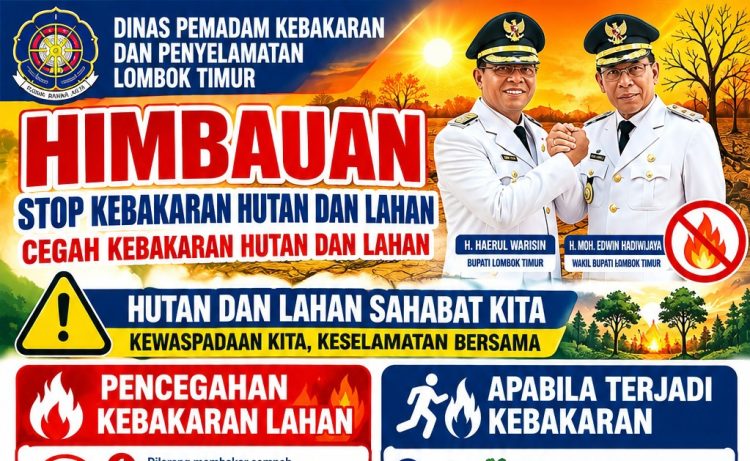 Damkarnat Lotim Keluarkan Imbauan Stop Karhutla